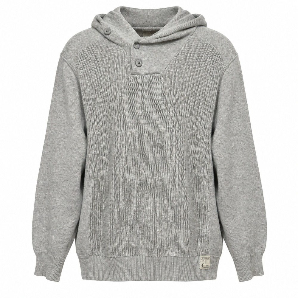 Express Gorpcore Cabin Knit Hoodie Mens XL Minimalist Normcore Granadacore